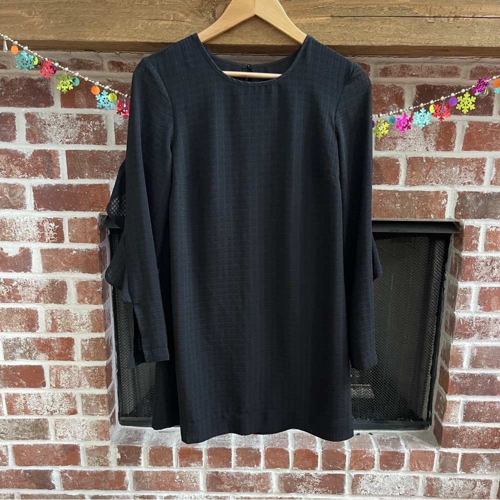 Bcbgeneration Black Shift Mini Lined With Ruffles… - image 1